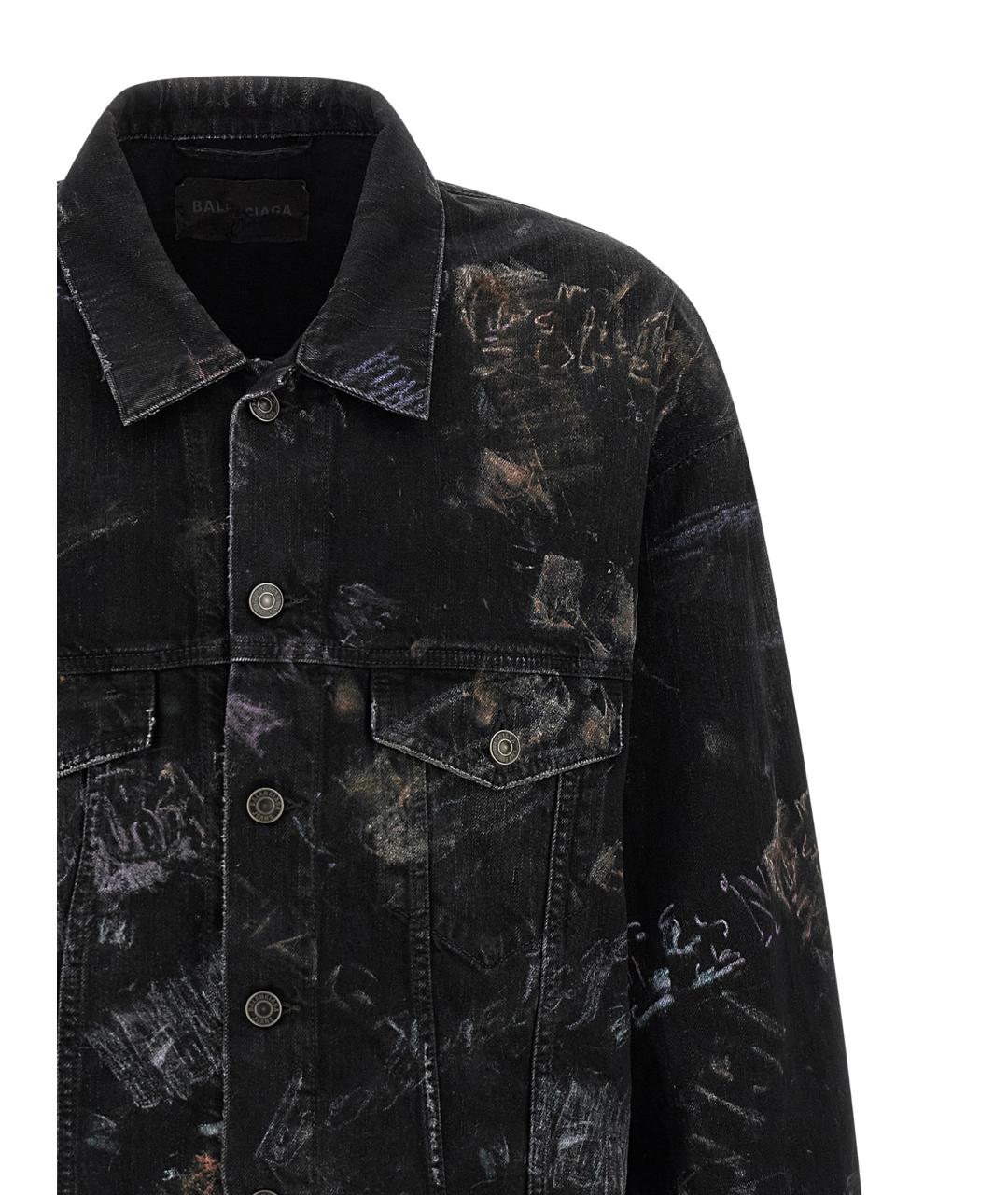 BALENCIAGA Черная хлопковая куртка, фото 3