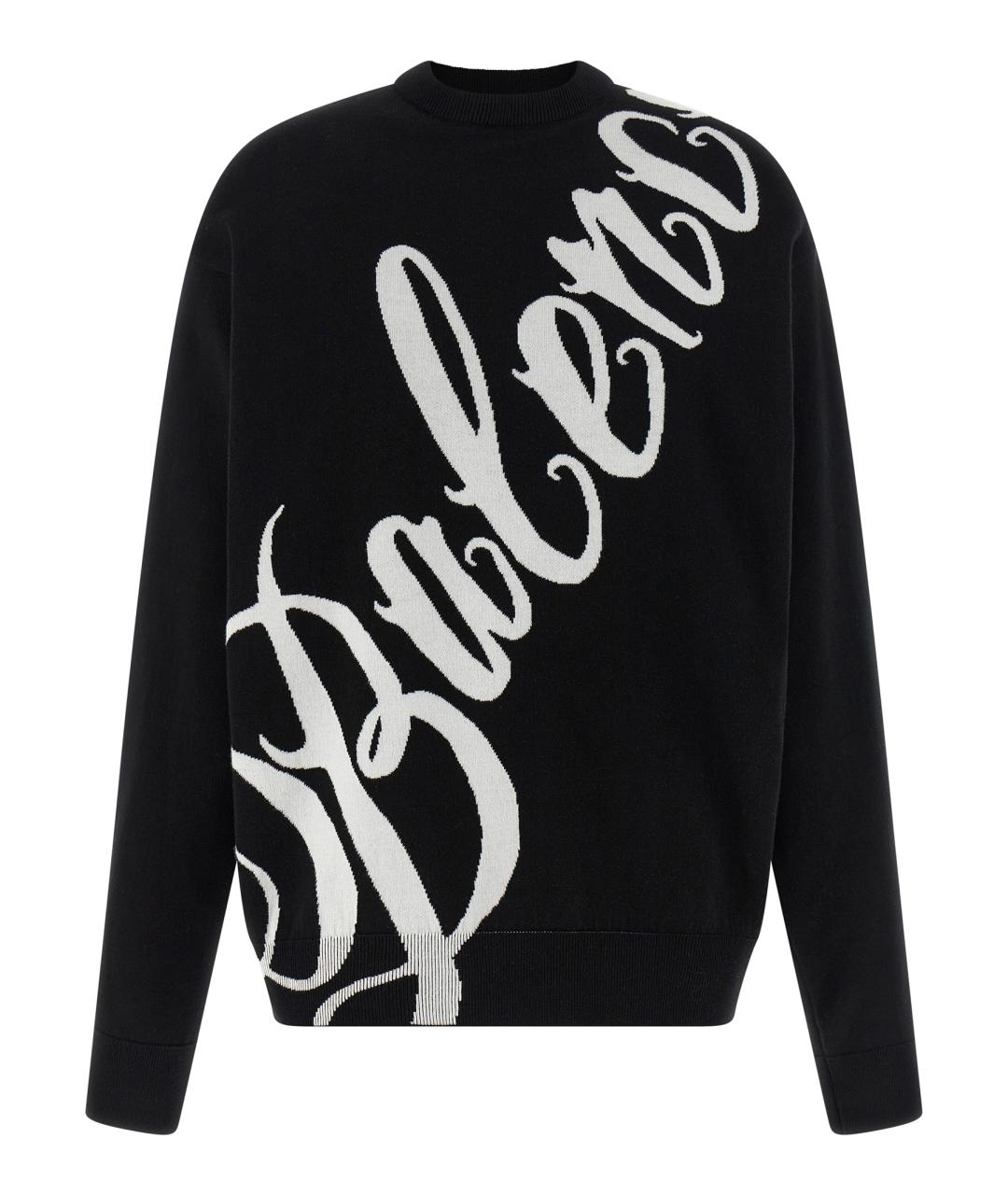 BALENCIAGA Черный хлопковый джемпер / свитер, фото 1