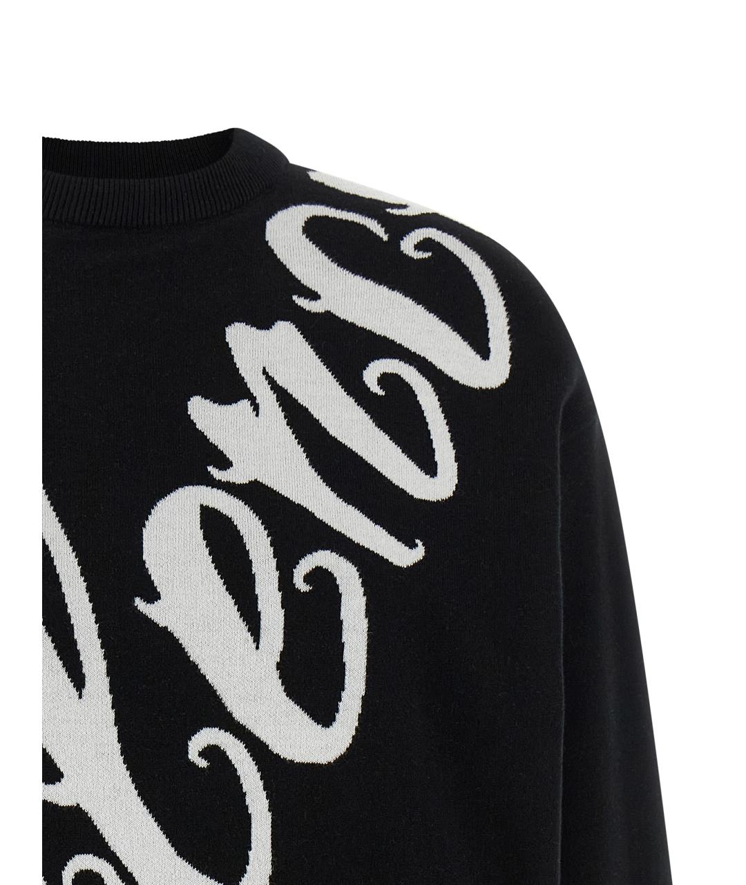 BALENCIAGA Черный хлопковый джемпер / свитер, фото 3