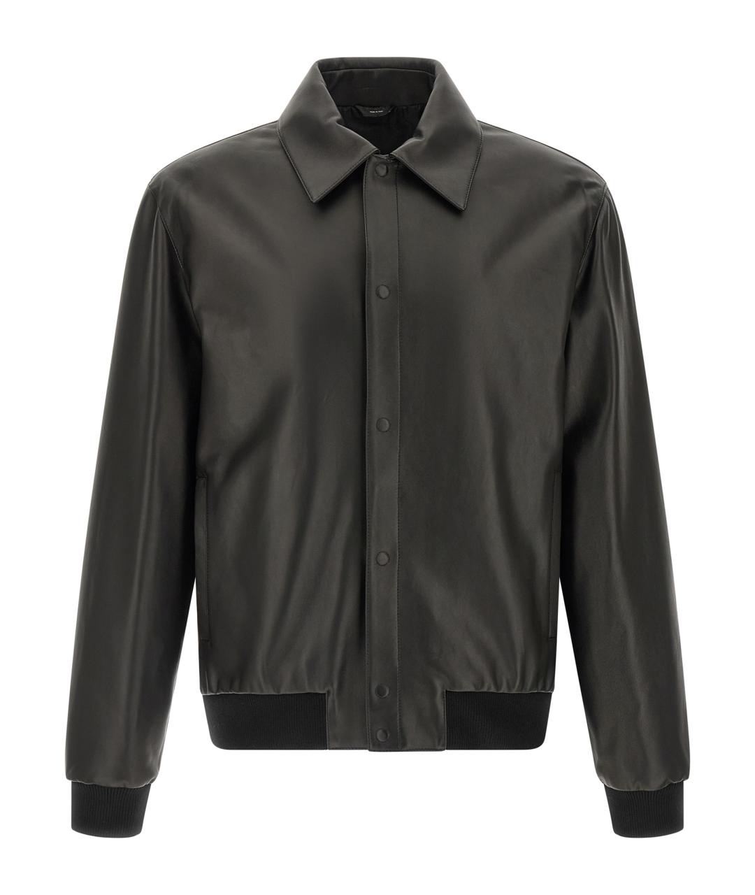 FENDI Черная кожаная куртка, фото 1