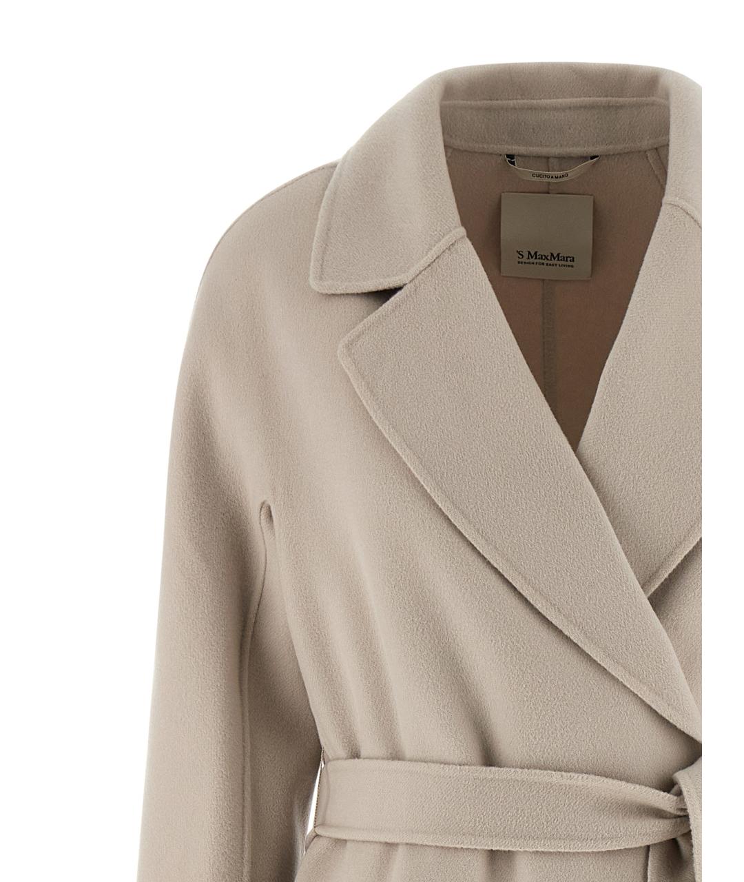 'S MAX MARA Бежевое шерстяное пальто, фото 3