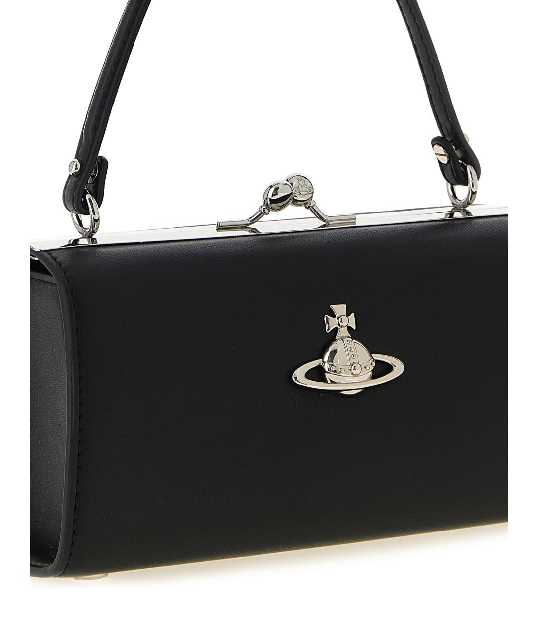 VIVIENNE WESTWOOD Черная сумка через плечо из искусственной кожи, фото 3