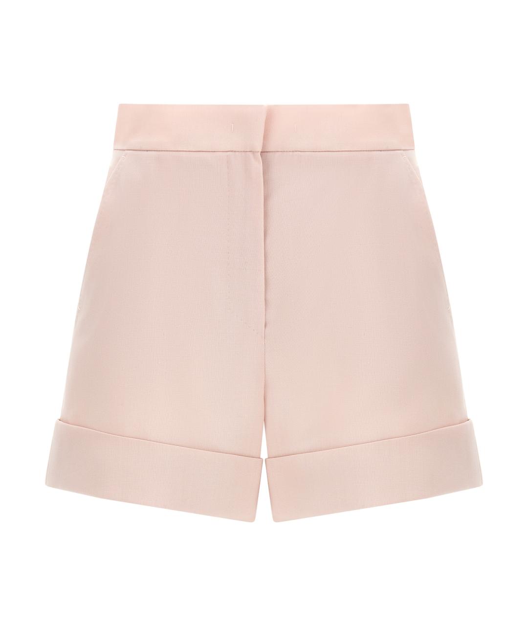 MAX MARA Розовые шерстяные шорты, фото 1