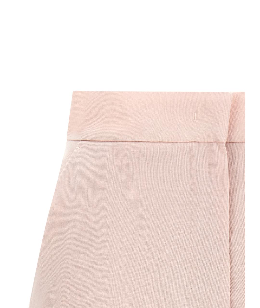 MAX MARA Розовые шерстяные шорты, фото 3