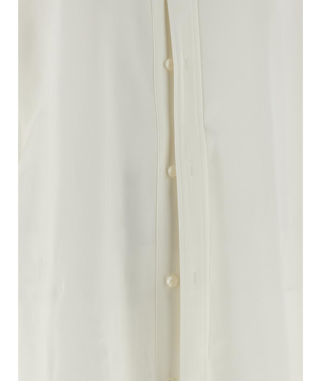 BALENCIAGA Белая шелковая блузы, фото 5