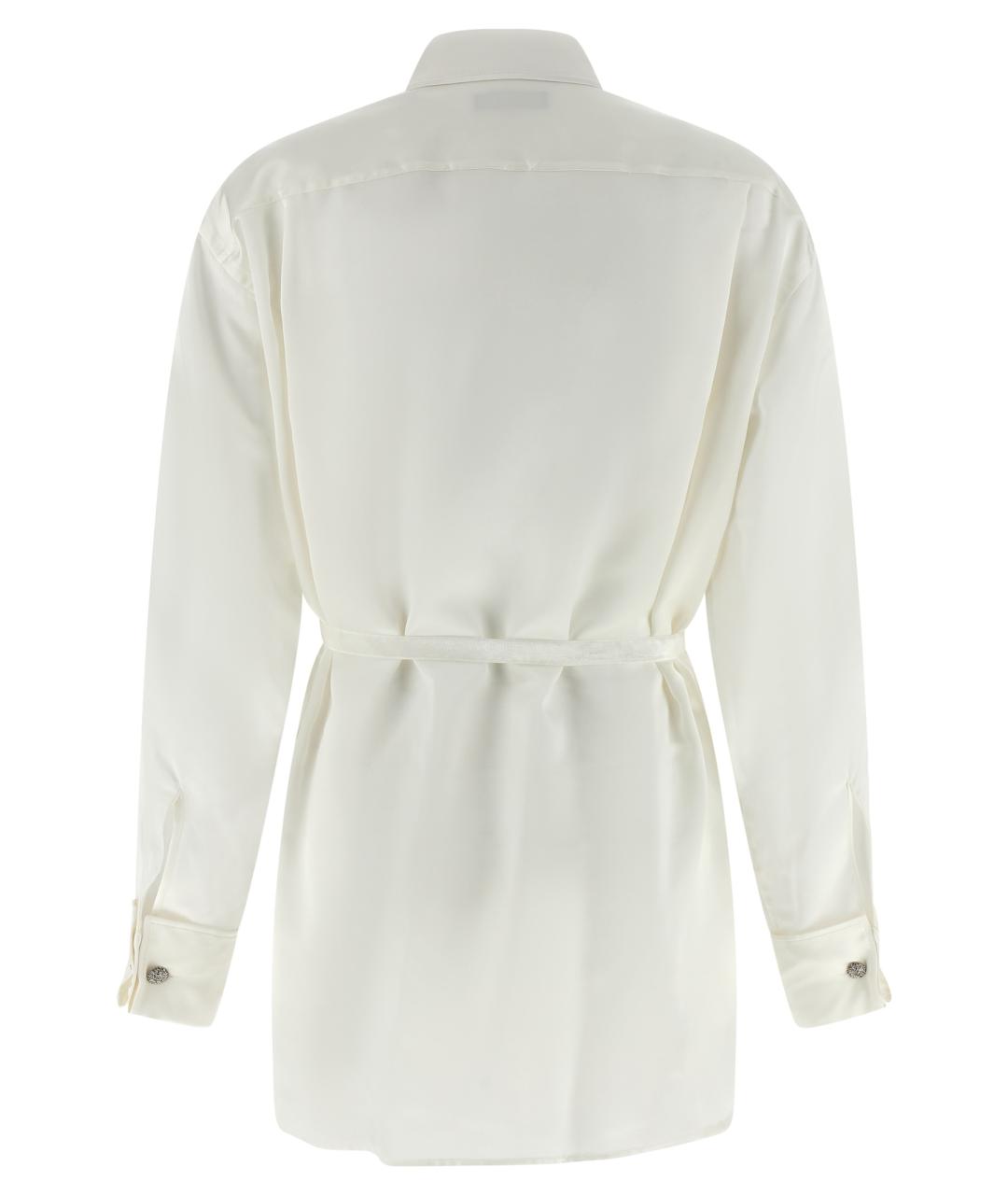 BALENCIAGA Белая шелковая блузы, фото 2