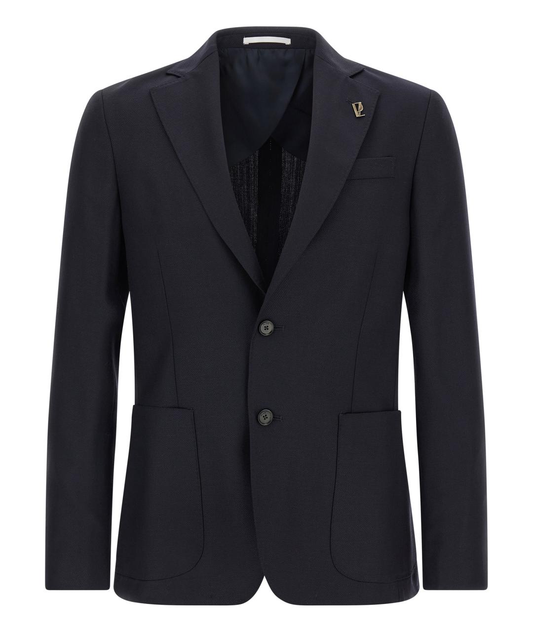 PAL ZILERI Темно-синий шерстяной пиджак, фото 1