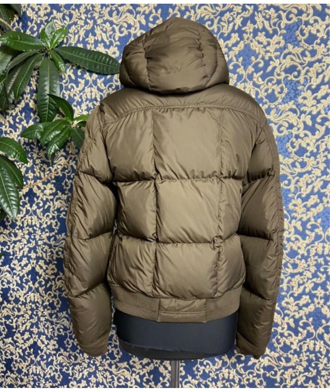 MONCLER Хаки полиэстеровый пуховик, фото 2