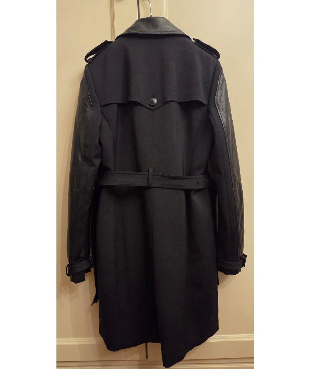 TRUSSARDI Черное вискозное пальто, фото 2