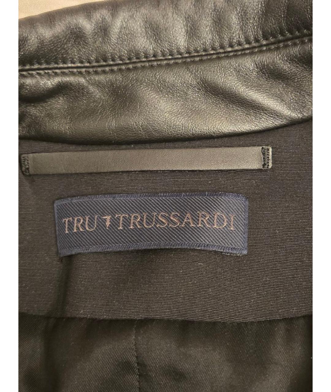 TRUSSARDI Черное вискозное пальто, фото 7