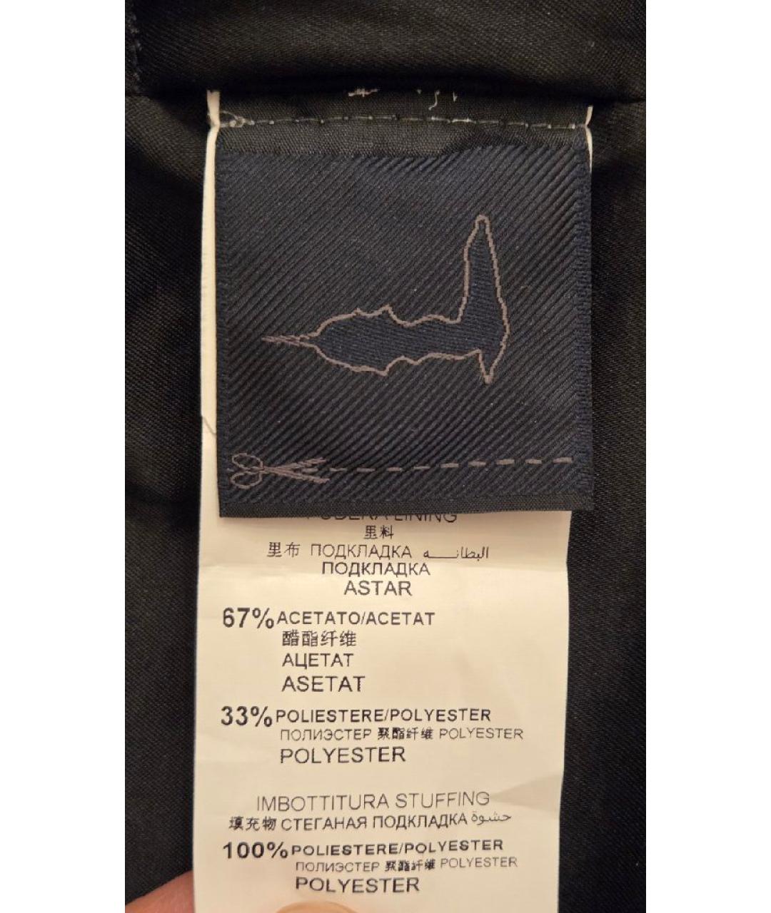 TRUSSARDI Черное вискозное пальто, фото 3