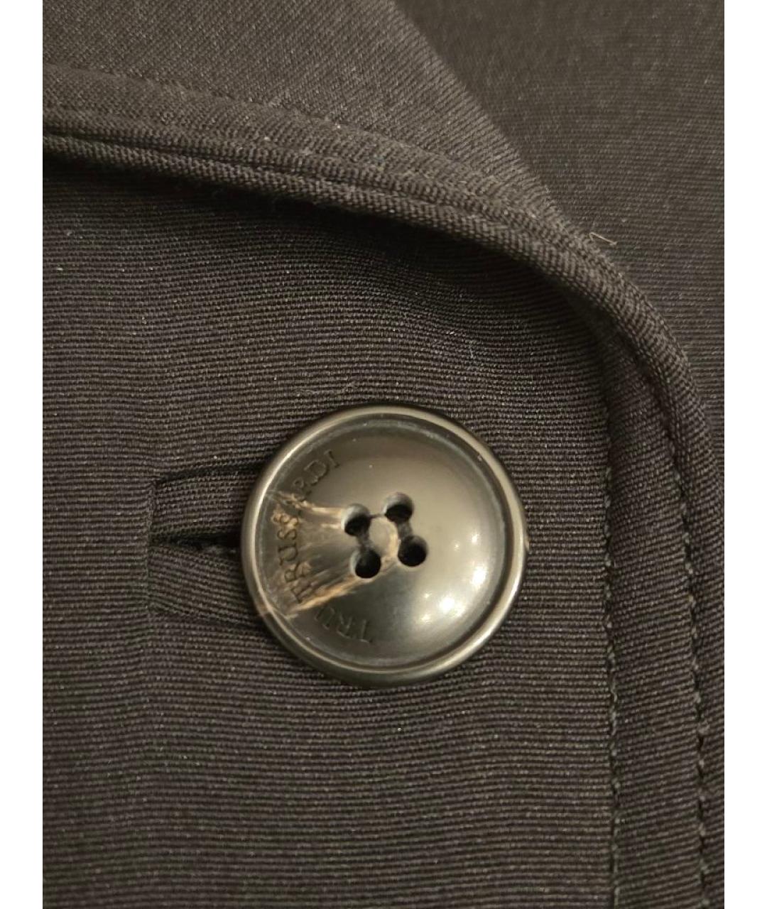 TRUSSARDI Черное вискозное пальто, фото 9