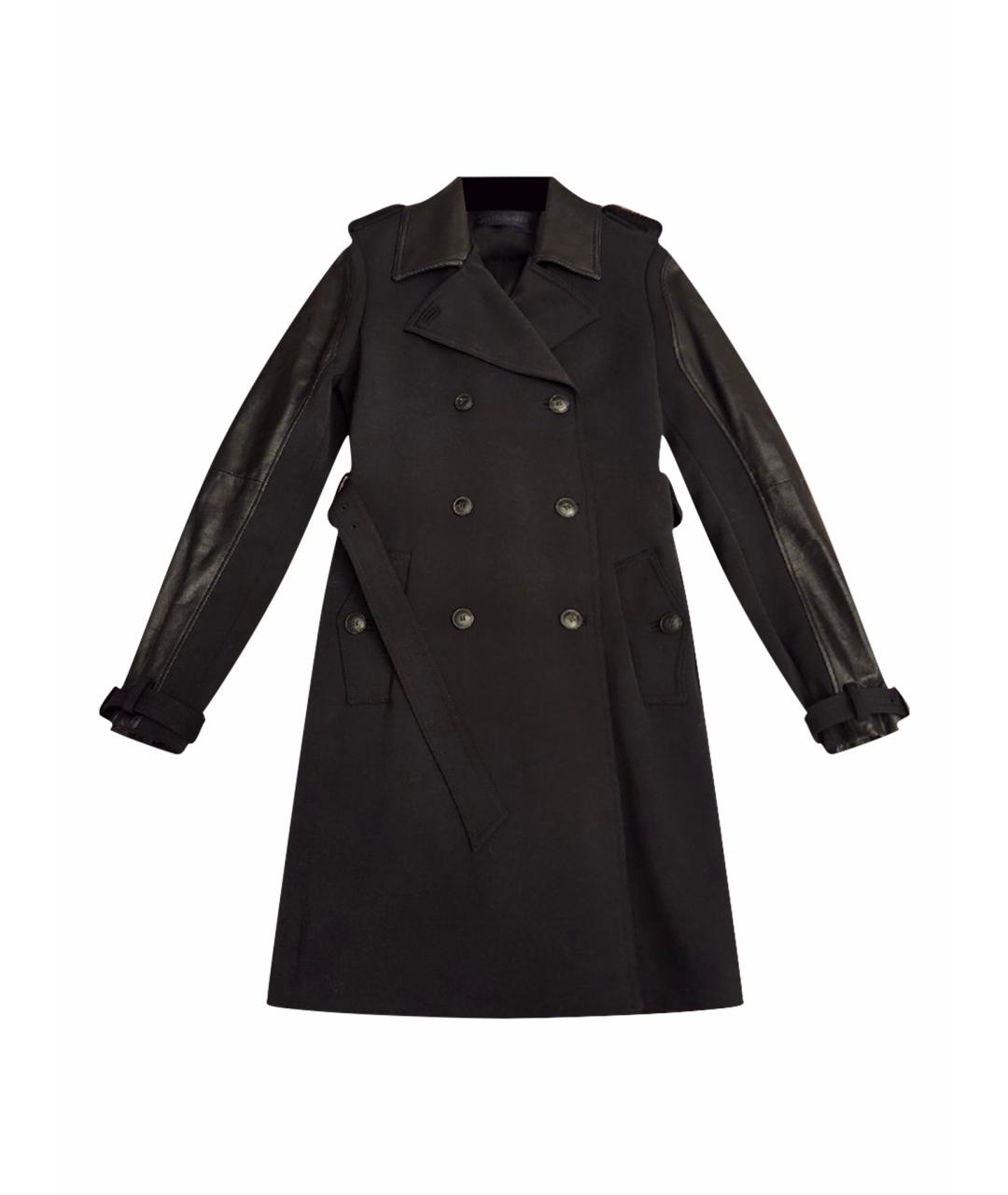 TRUSSARDI Черное вискозное пальто, фото 1