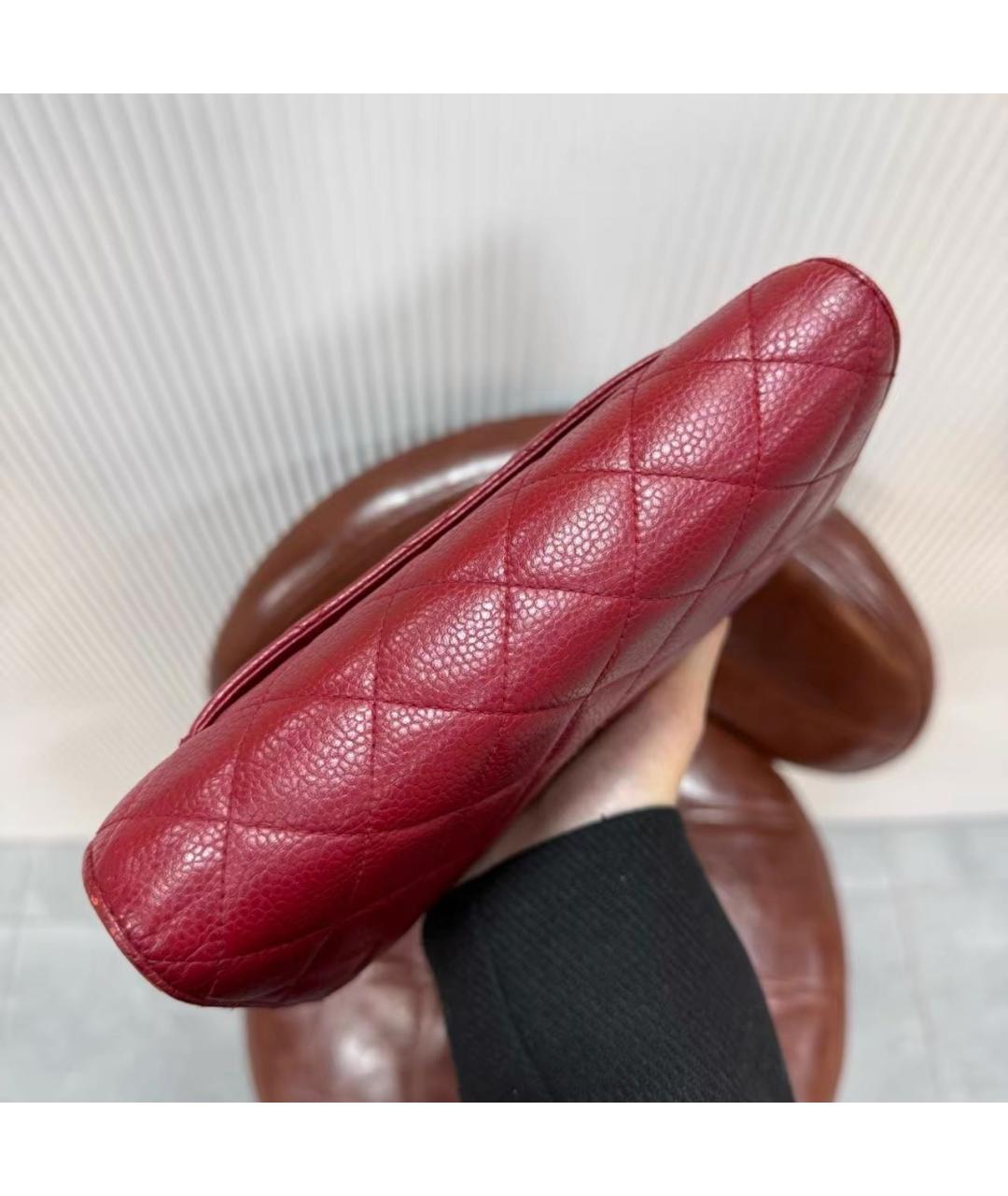 CHANEL Красная кожаная сумка через плечо, фото 3