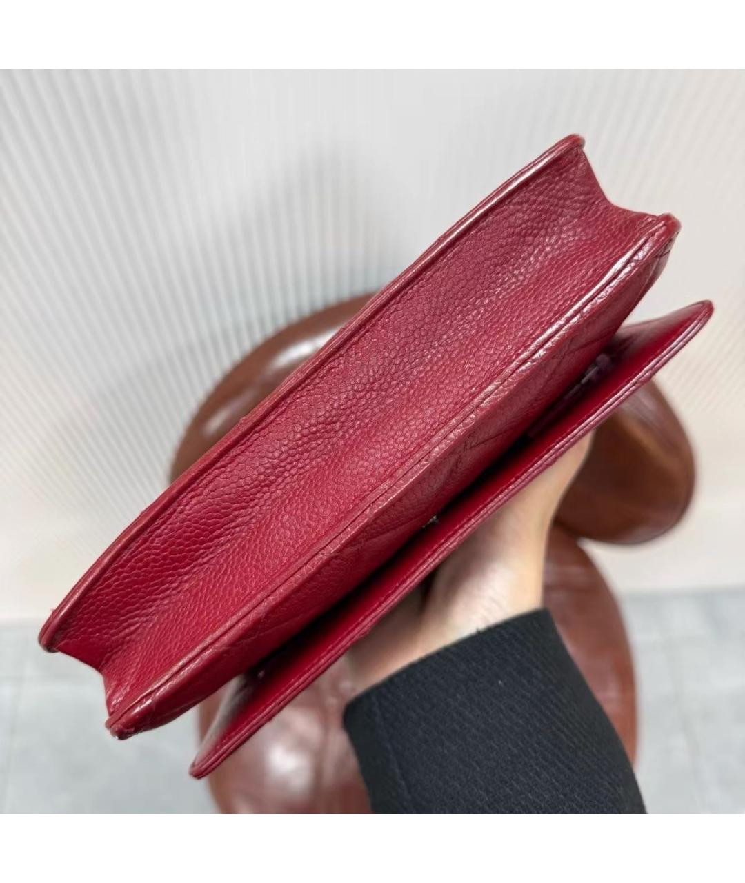 CHANEL Красная кожаная сумка через плечо, фото 5