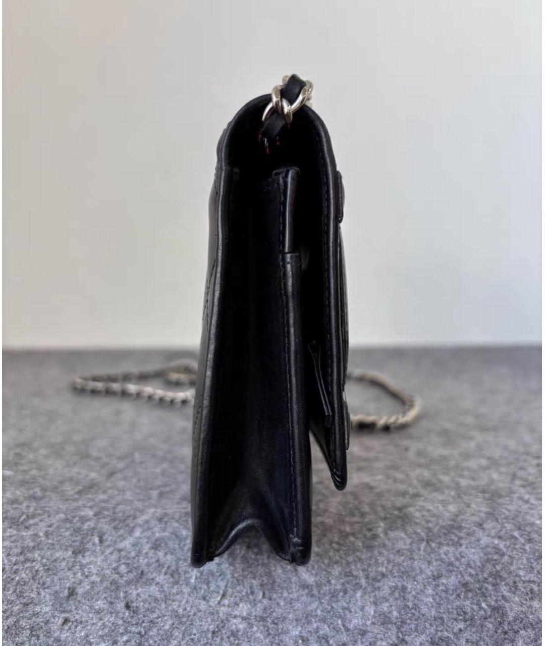 CHANEL Черная кожаная сумка через плечо, фото 4