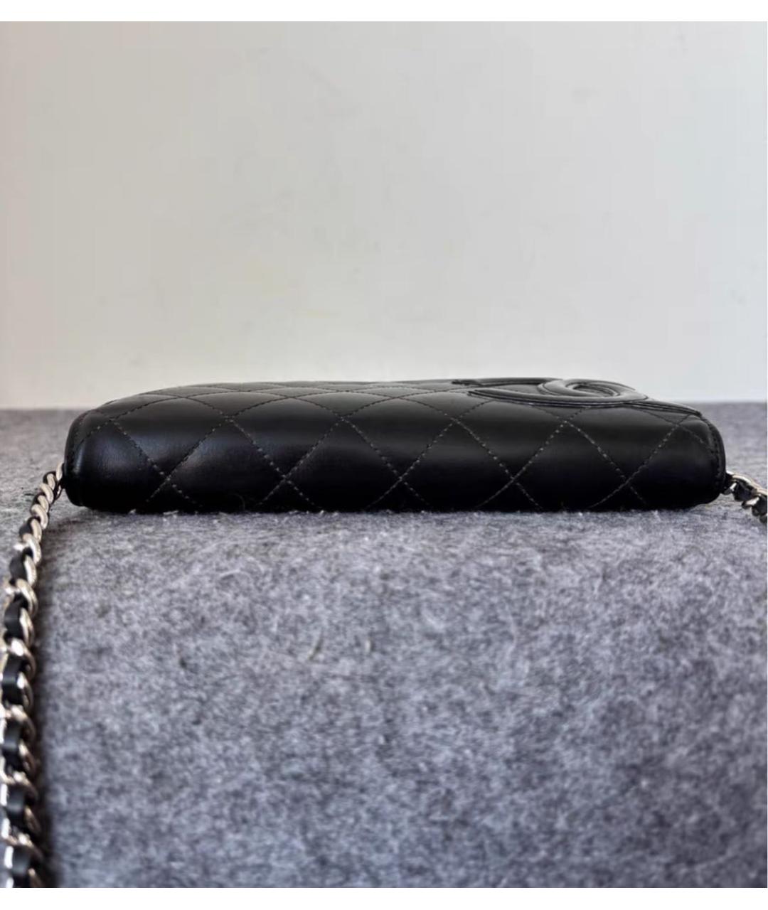 CHANEL Черная кожаная сумка через плечо, фото 6