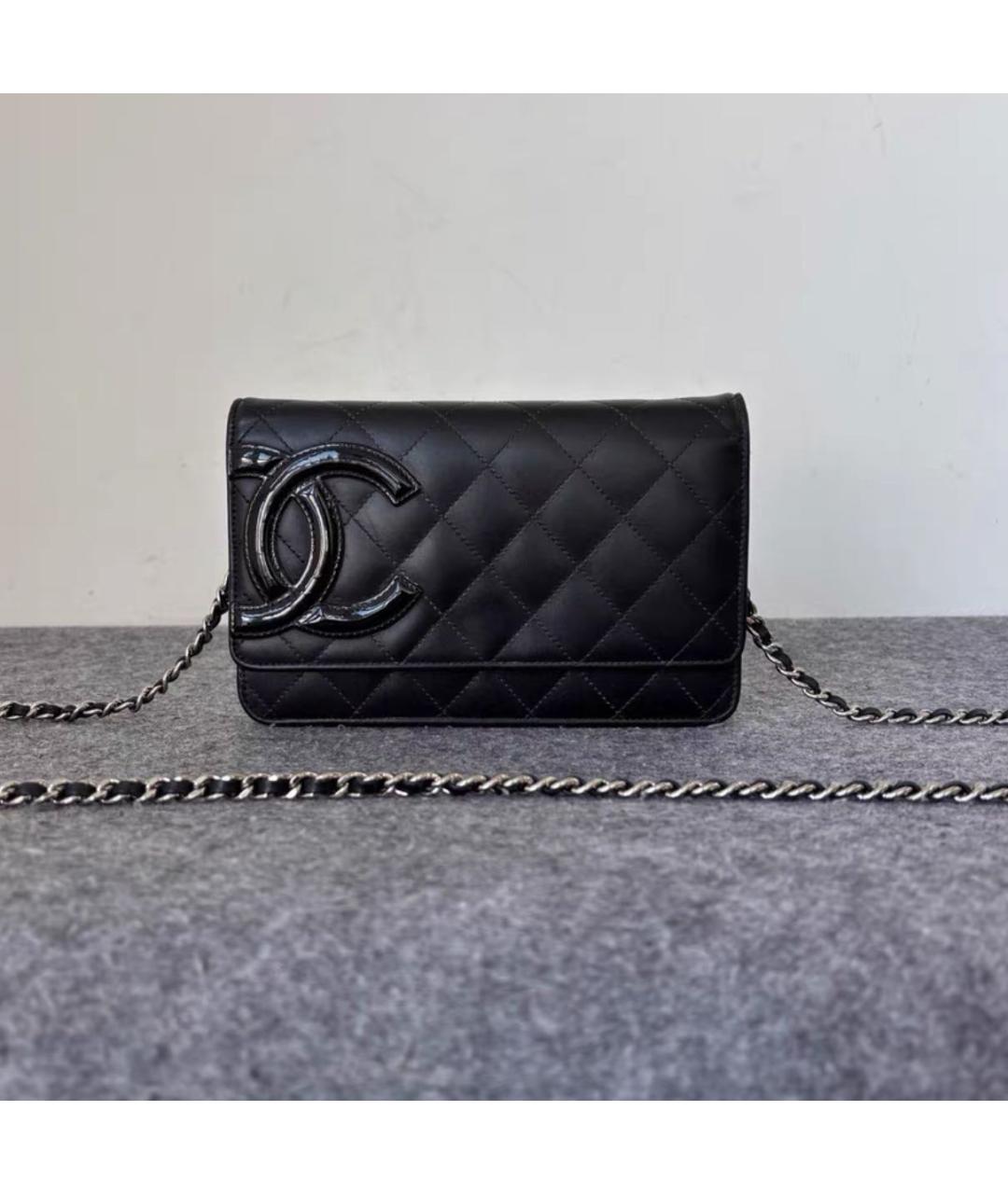 CHANEL Черная кожаная сумка через плечо, фото 7