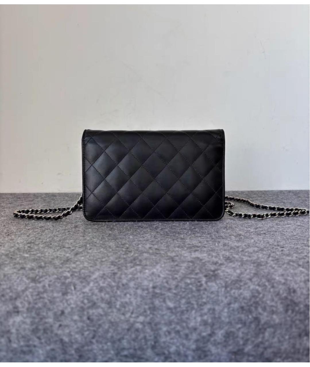 CHANEL Черная кожаная сумка через плечо, фото 3