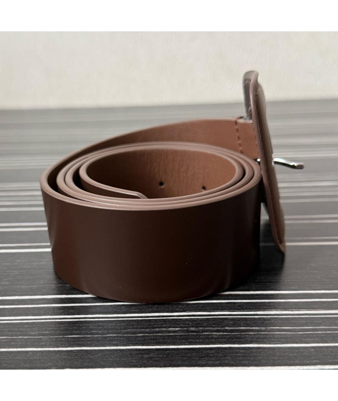 MAX MARA Коричневый кожаный ремень, фото 2