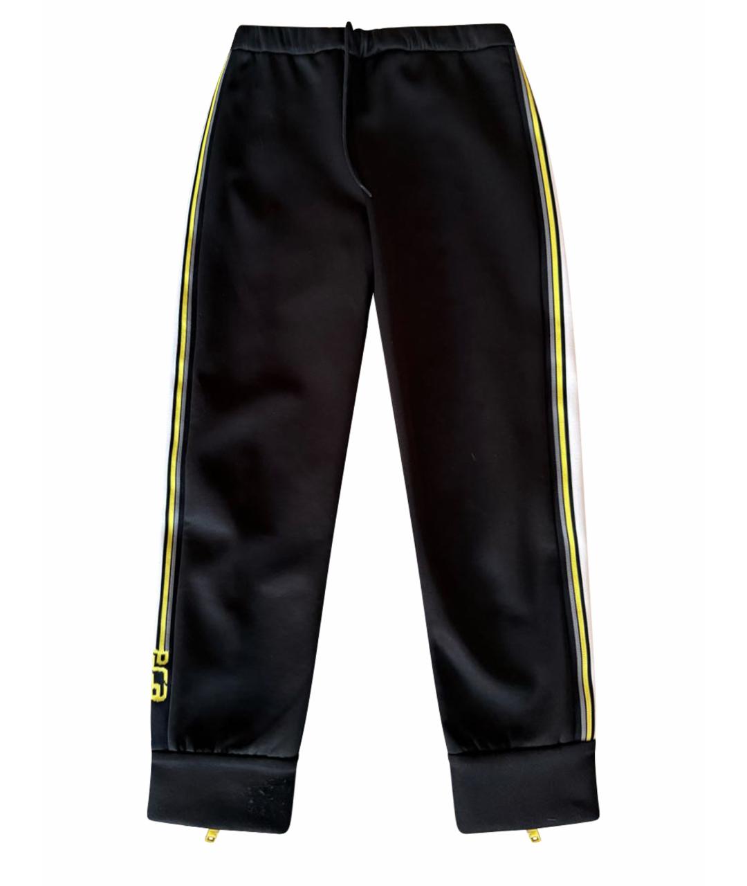 PRADA Черные полиэстеровые спортивные брюки и шорты, фото 1