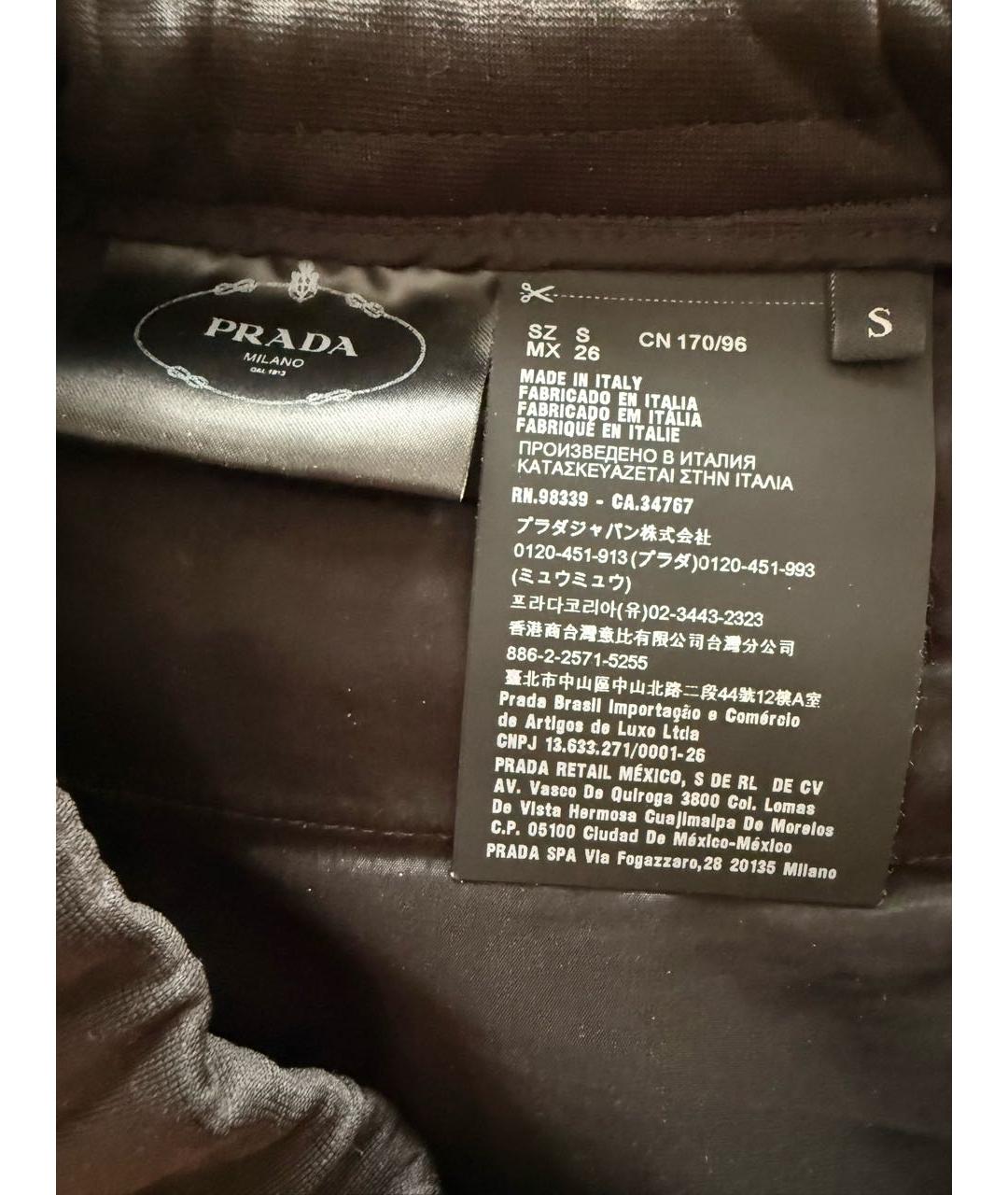 PRADA Черные полиэстеровые спортивные брюки и шорты, фото 5