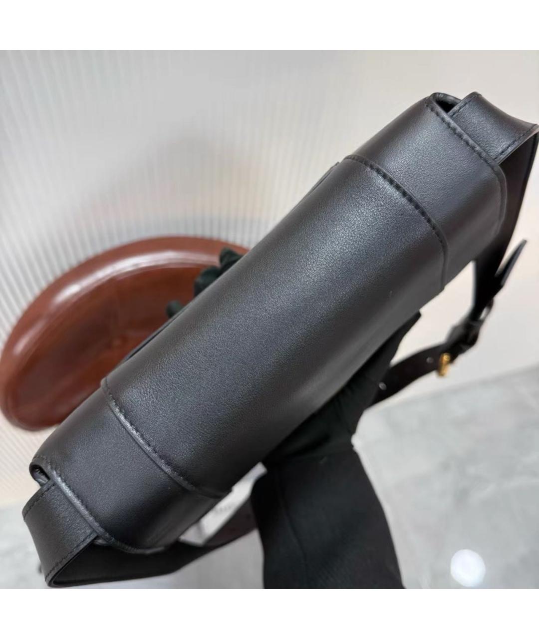 BALENCIAGA Черная кожаная сумка через плечо, фото 3