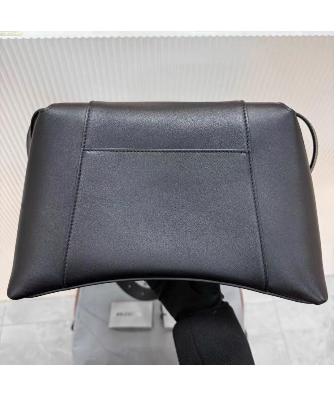 BALENCIAGA Черная кожаная сумка через плечо, фото 4
