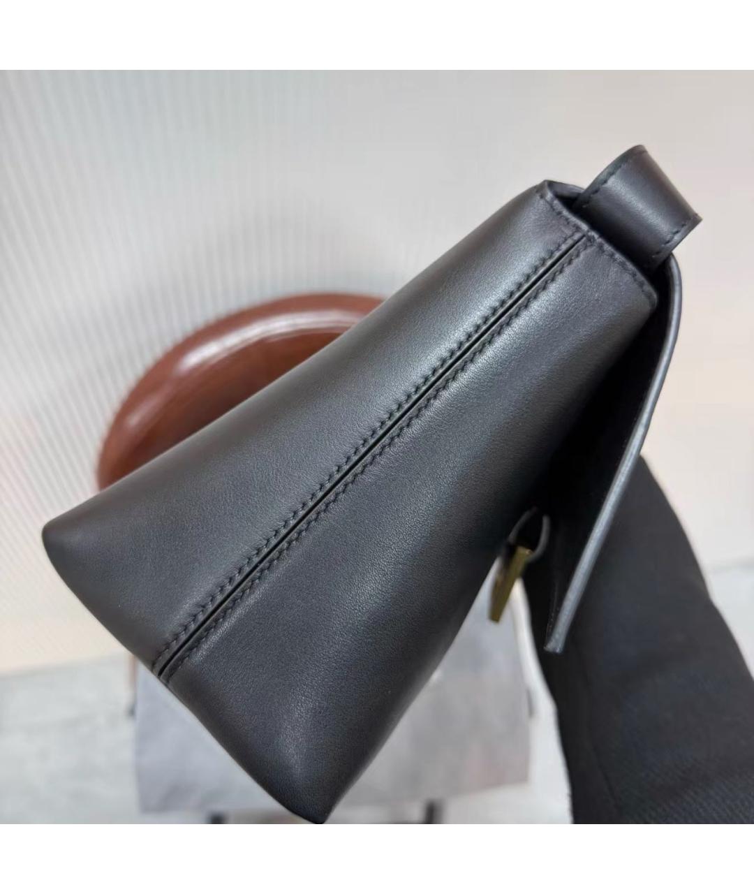 BALENCIAGA Черная кожаная сумка через плечо, фото 6