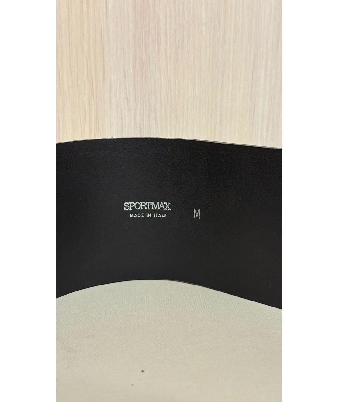 SPORTMAX Коричневый кожаный ремень, фото 3