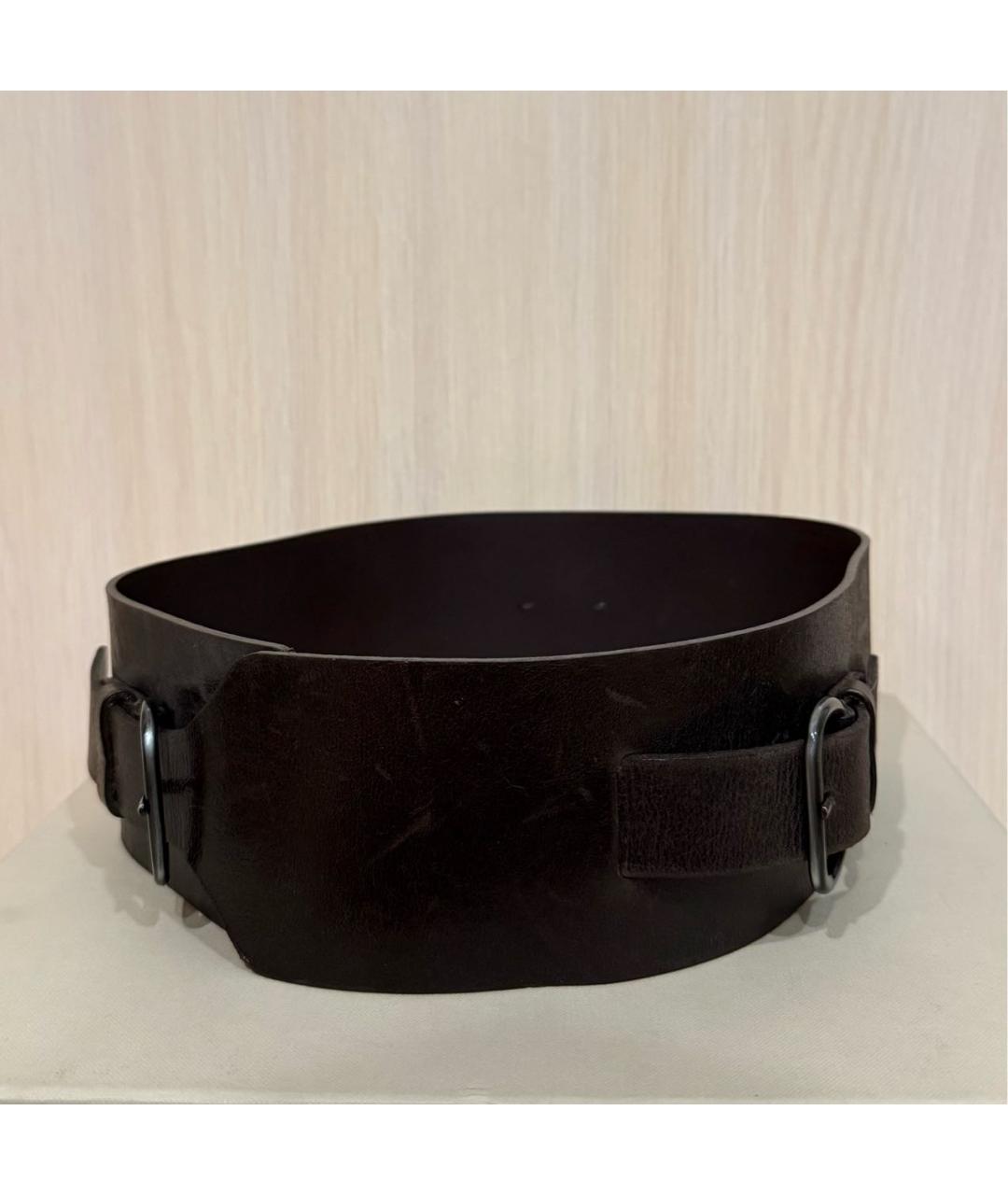 SPORTMAX Коричневый кожаный ремень, фото 7