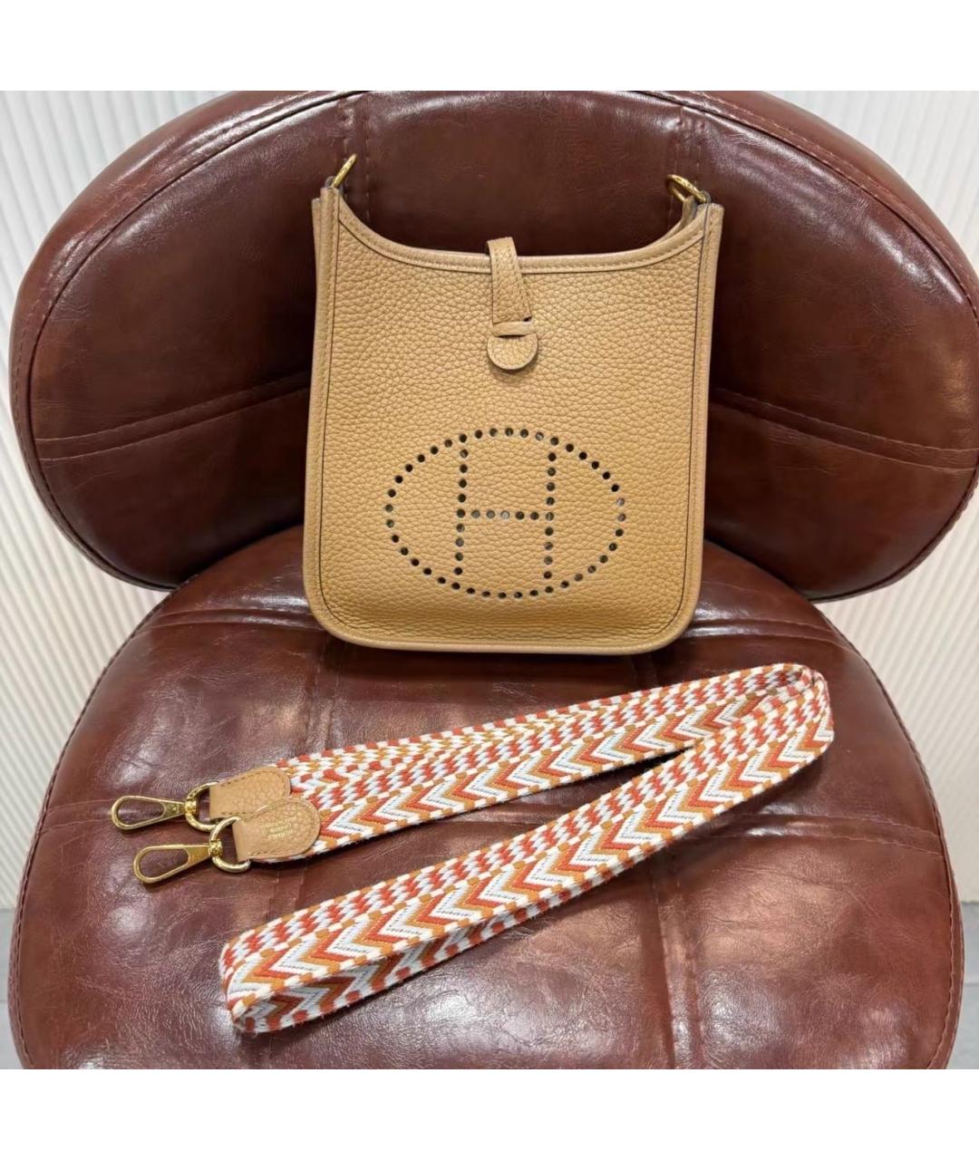 HERMES Коричневая кожаная сумка через плечо, фото 2