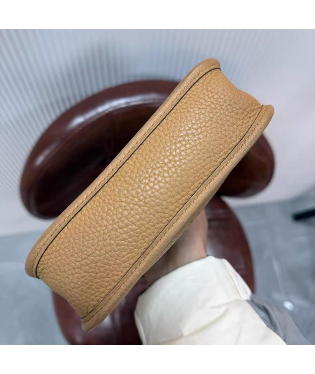 HERMES Коричневая кожаная сумка через плечо, фото 6