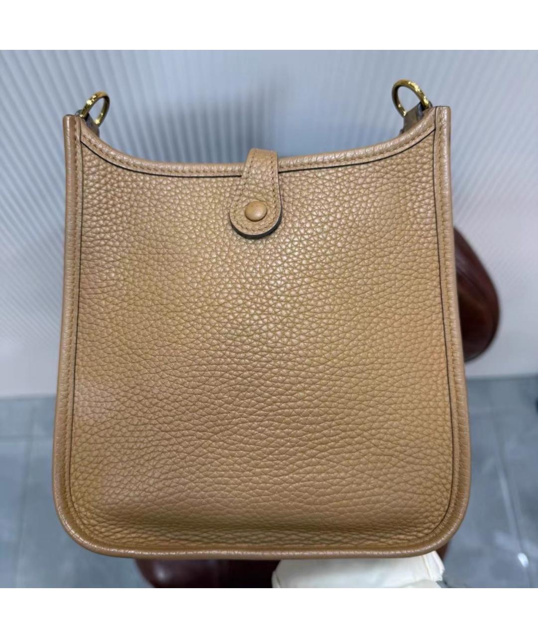 HERMES Коричневая кожаная сумка через плечо, фото 5