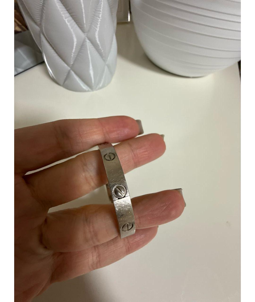 CARTIER Серебрянный браслет из белого золота, фото 4