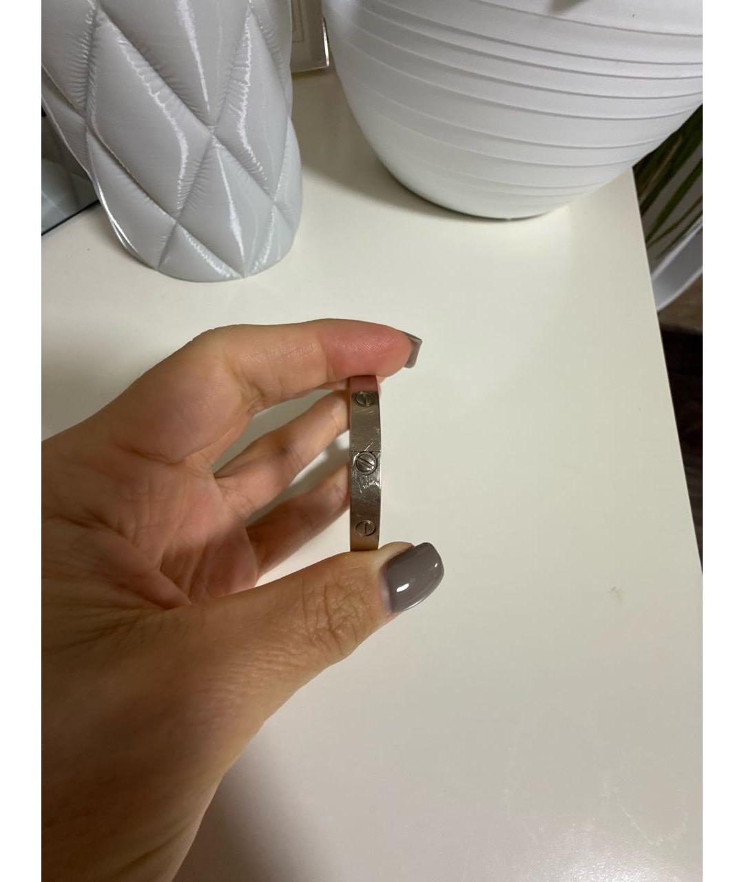 CARTIER Серебрянный браслет из белого золота, фото 2