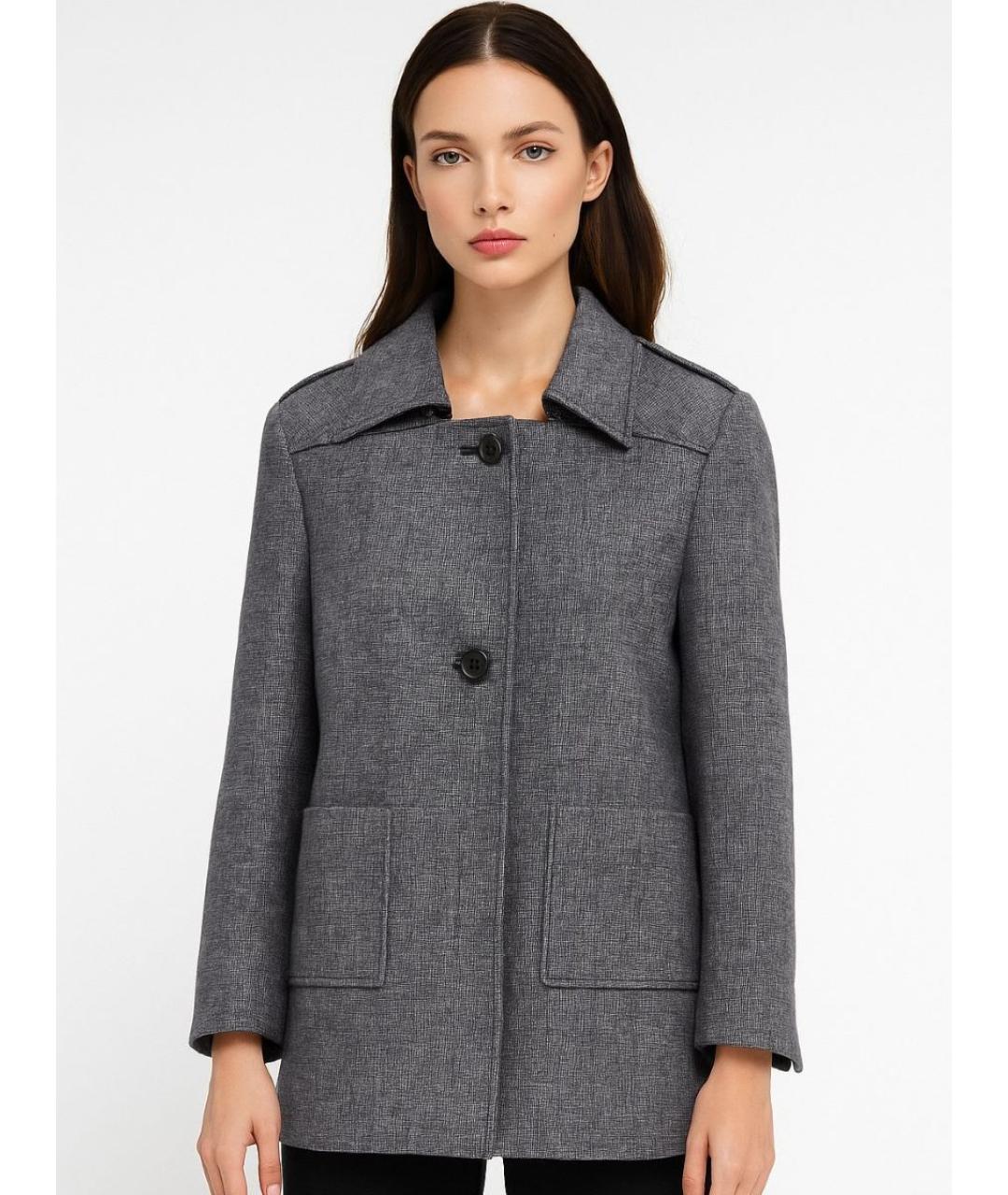 MALO Серый шерстяной жакет/пиджак, фото 2