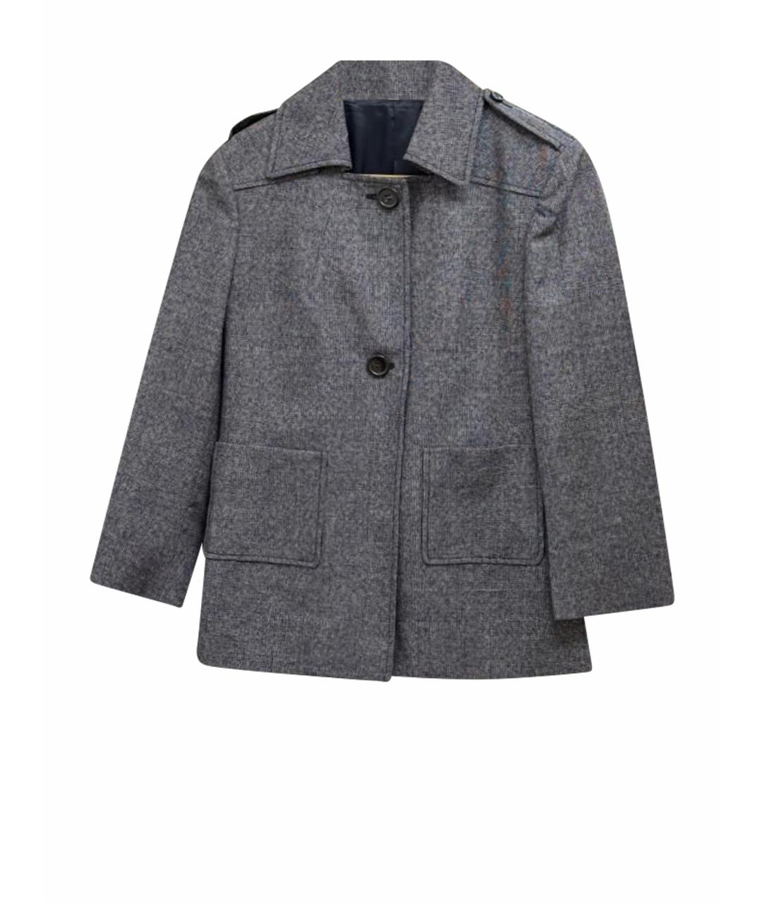 MALO Серый шерстяной жакет/пиджак, фото 1