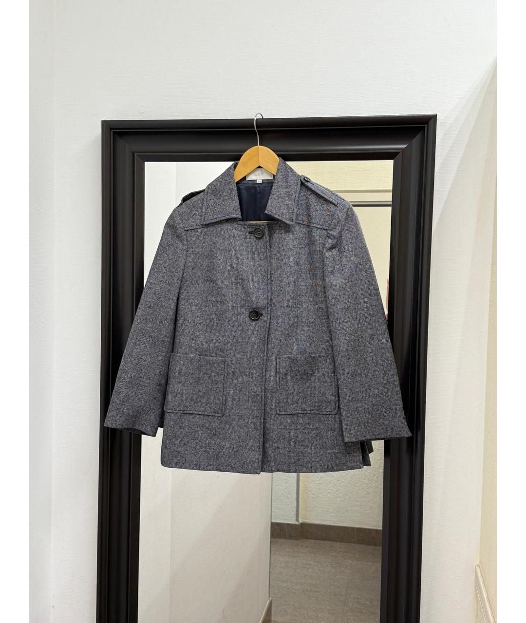 MALO Серый шерстяной жакет/пиджак, фото 7