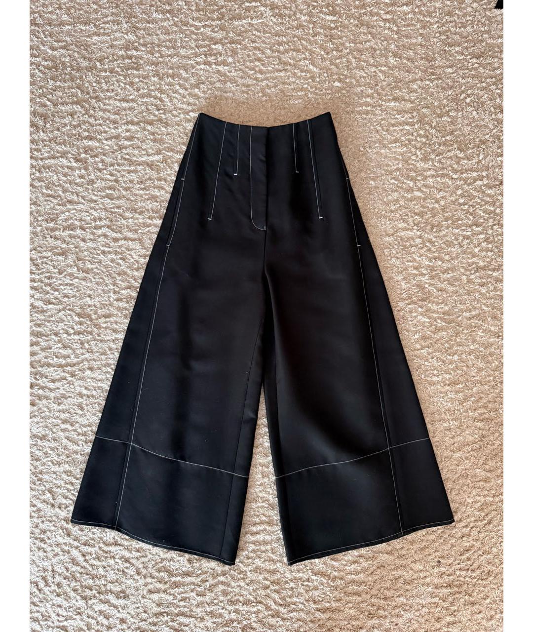 CELINE Черные вискозные брюки широкие, фото 6