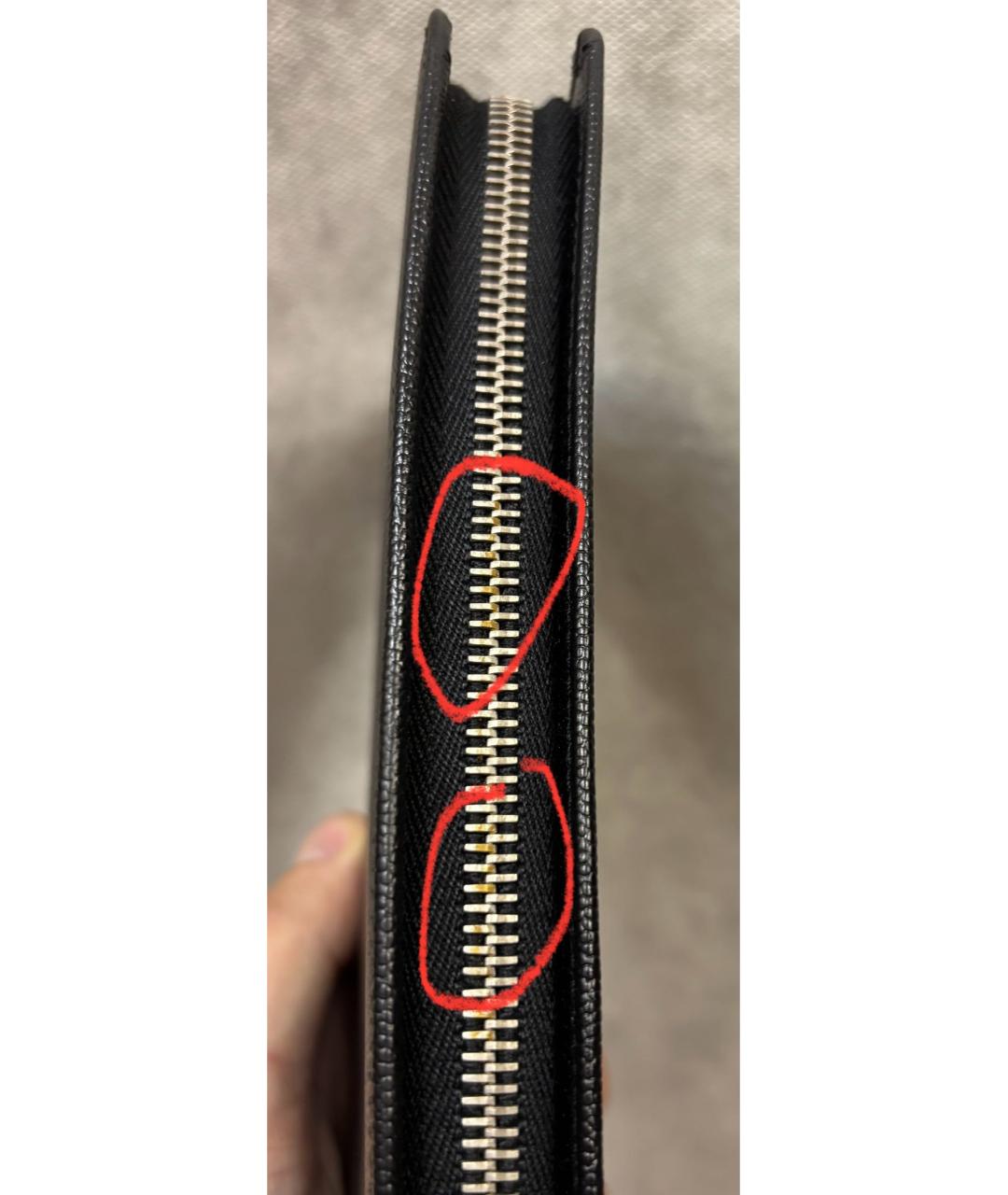 SAINT LAURENT Черный кожаный кошелек, фото 5