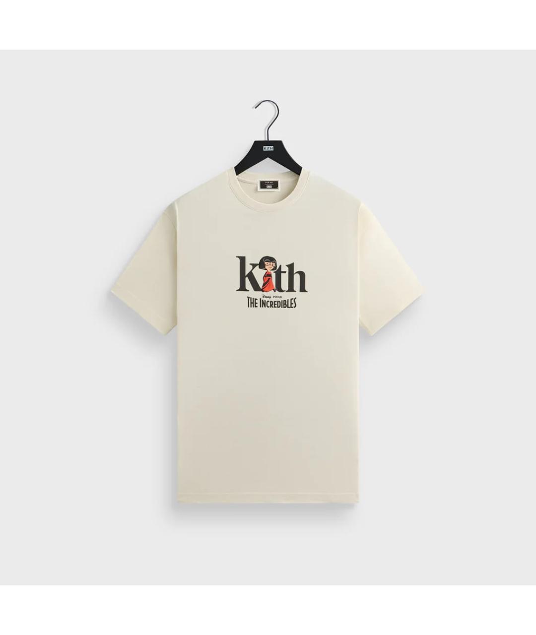 KITH Бежевая хлопковая футболка, фото 3