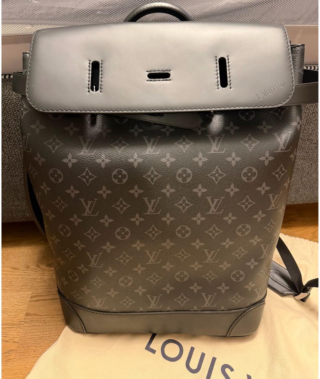 LOUIS VUITTON Серый кожаный рюкзак, фото 2