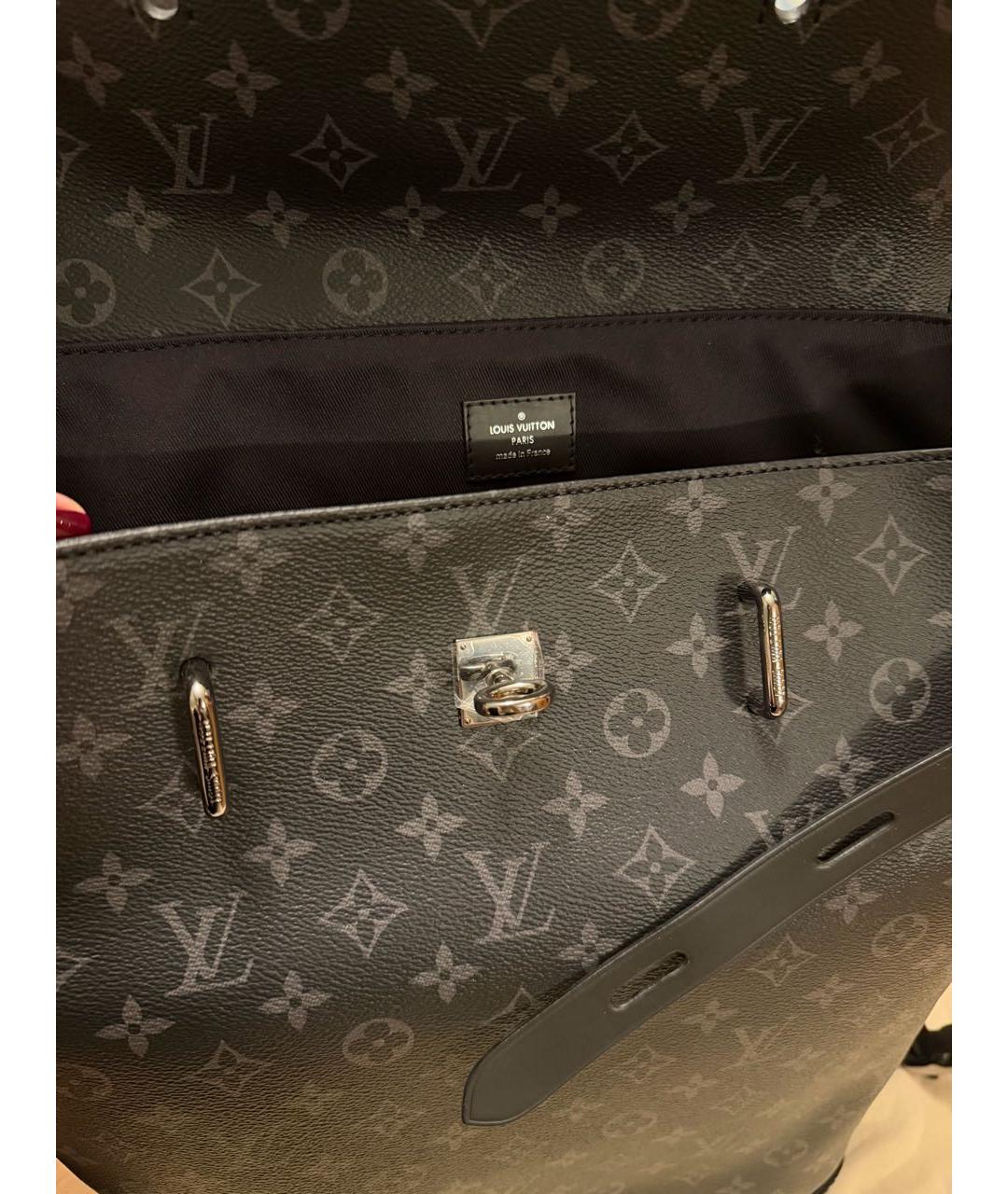 LOUIS VUITTON Серый кожаный рюкзак, фото 7