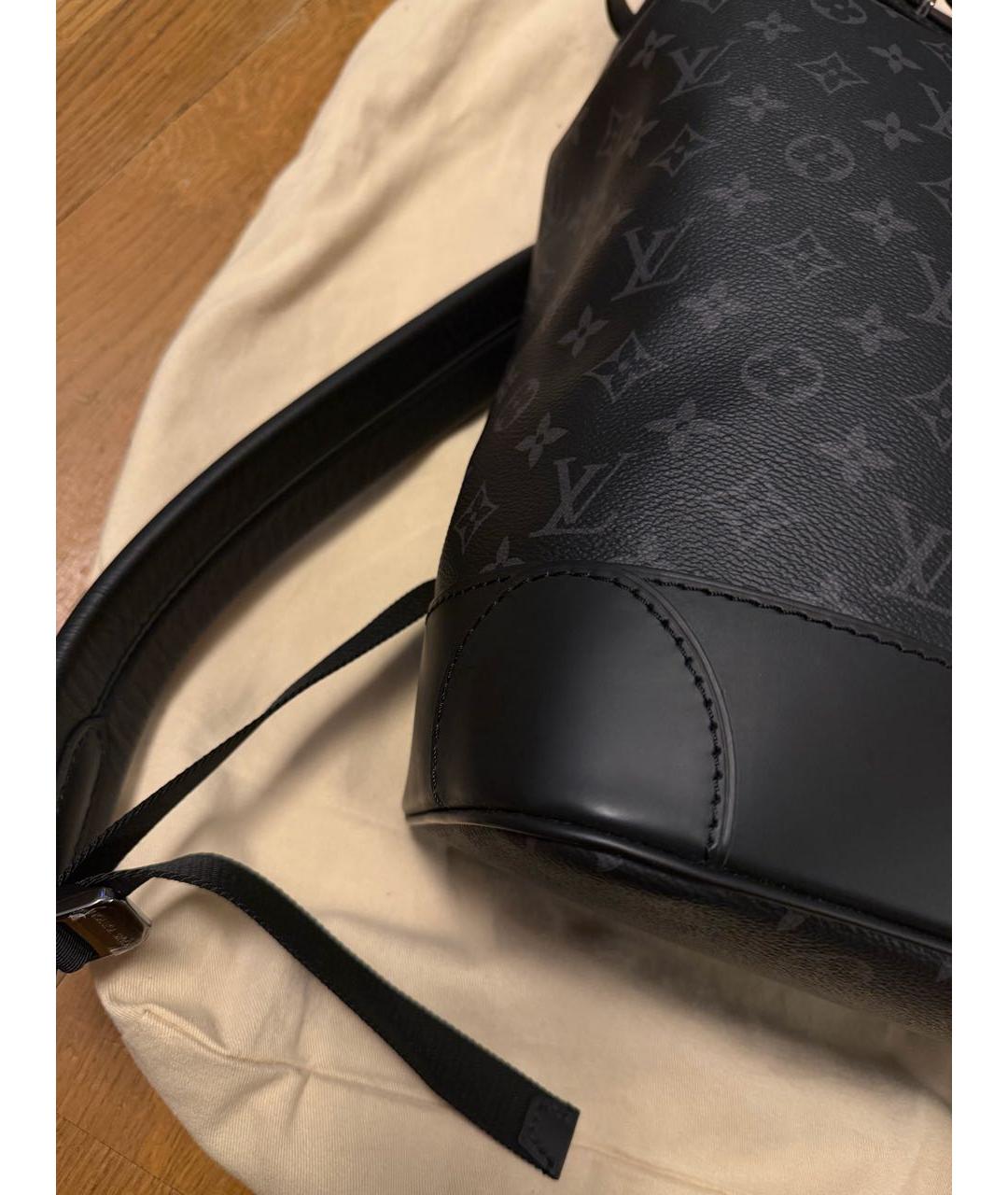 LOUIS VUITTON Серый кожаный рюкзак, фото 6