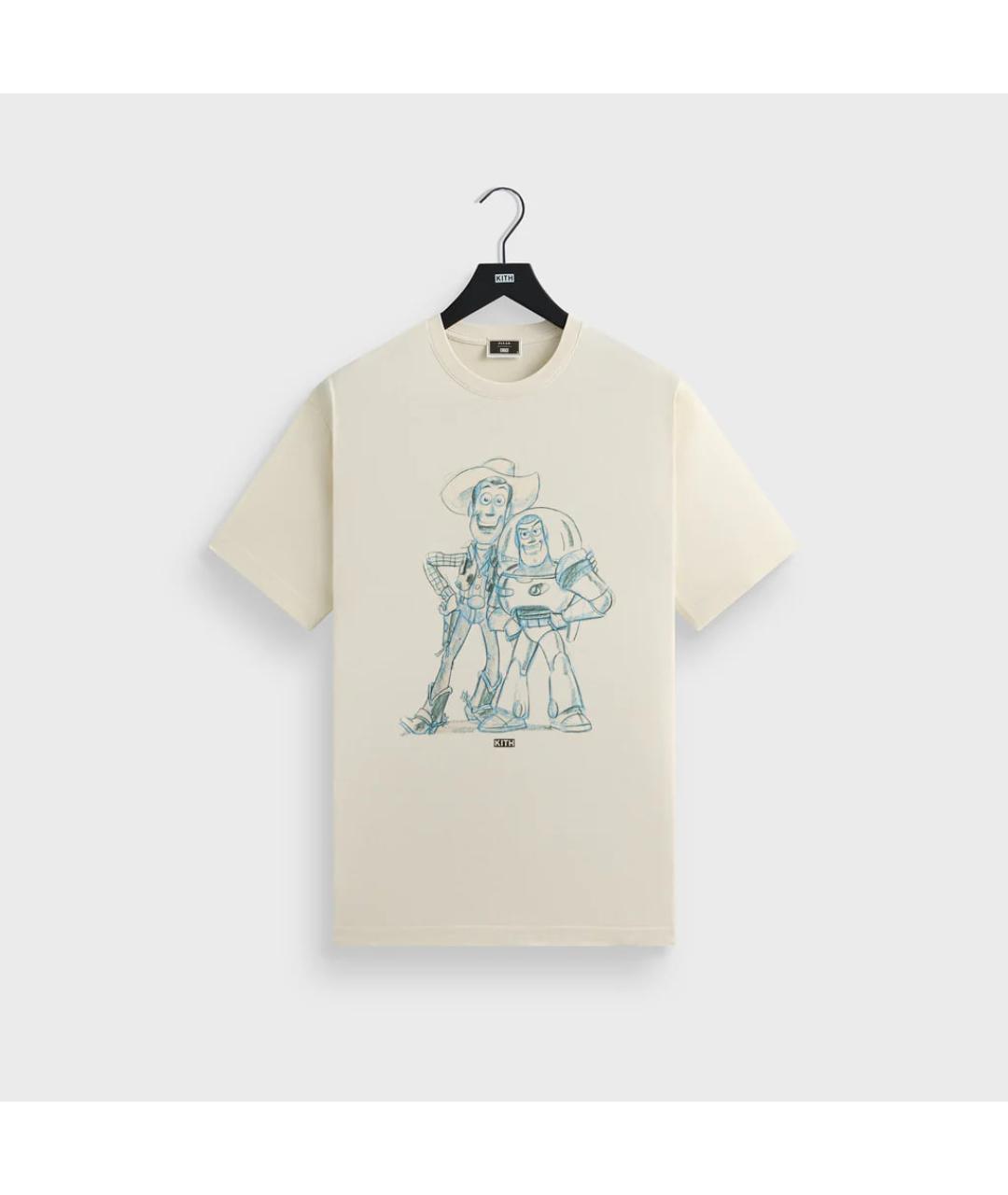 KITH Бежевая хлопковая футболка, фото 3