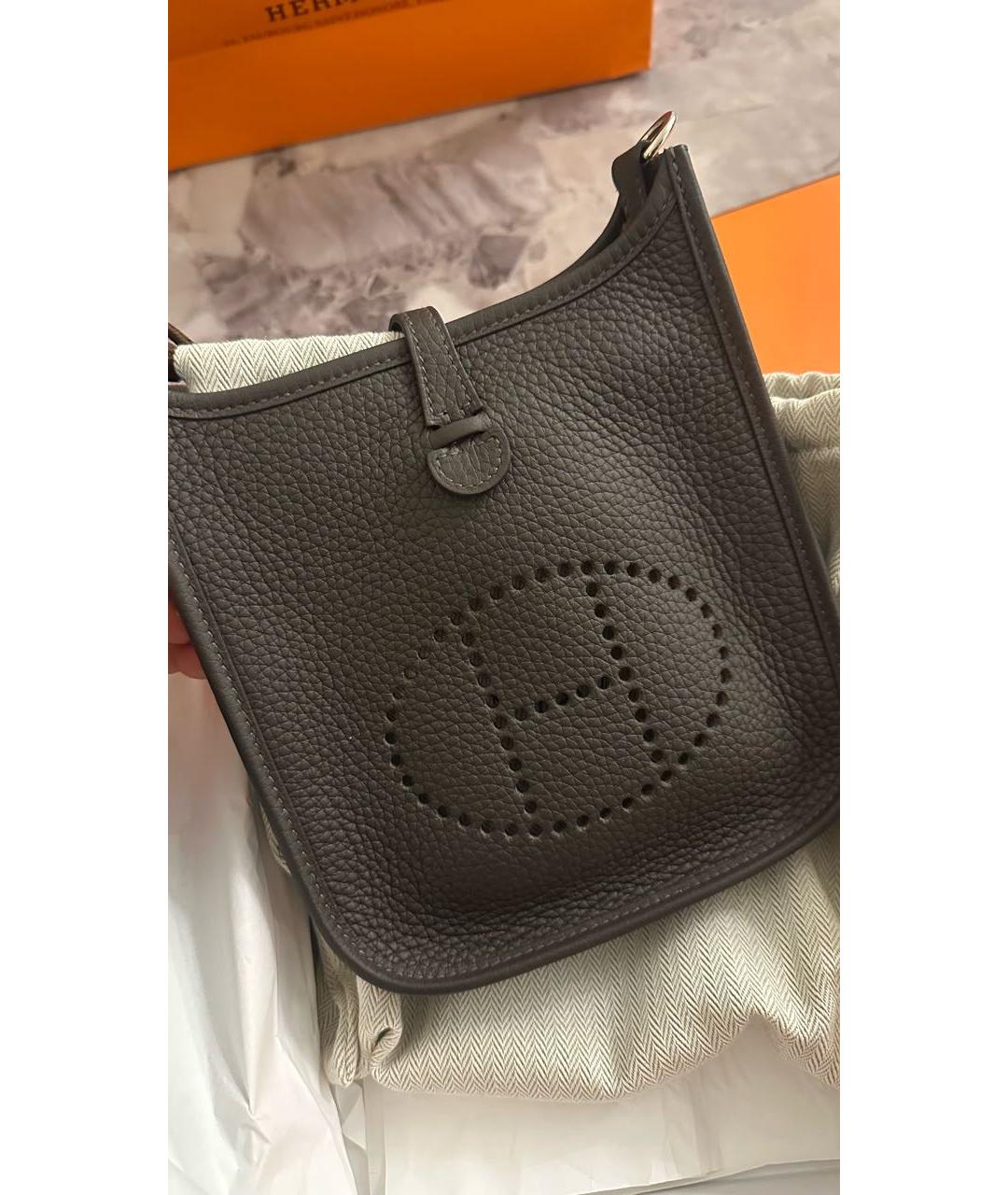 HERMES Коричневая кожаная сумка через плечо, фото 2