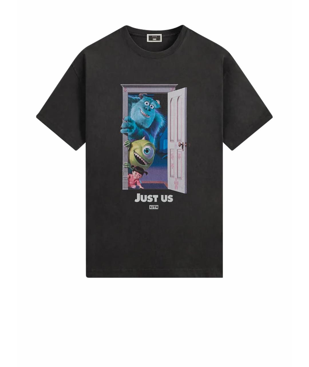 KITH Черная хлопковая футболка, фото 1