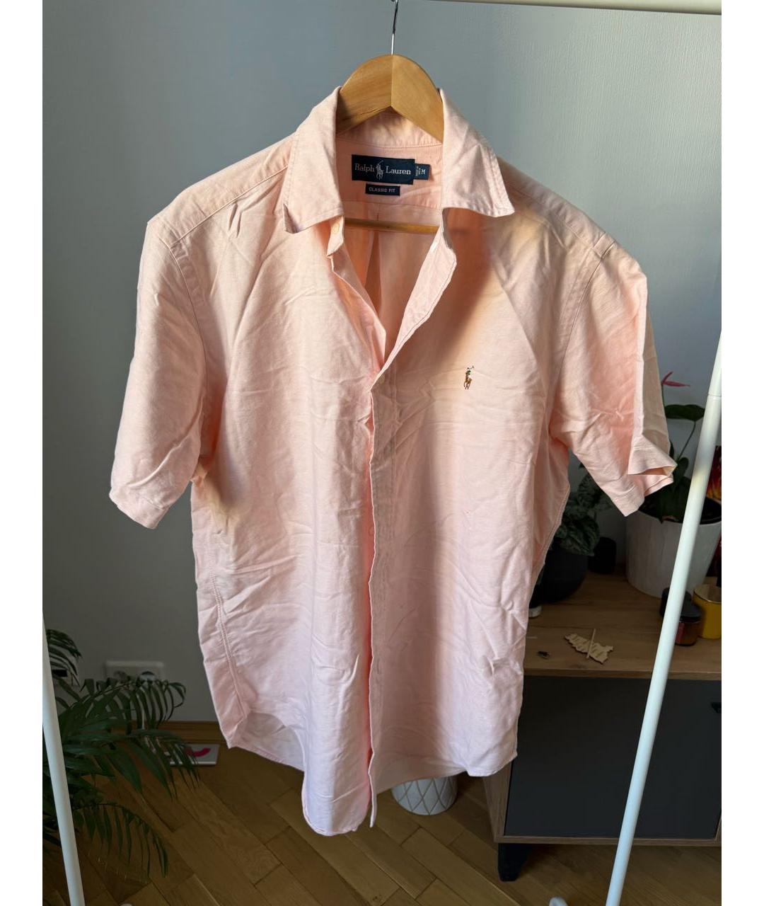 RALPH LAUREN Коралловая хлопковая кэжуал рубашка, фото 5