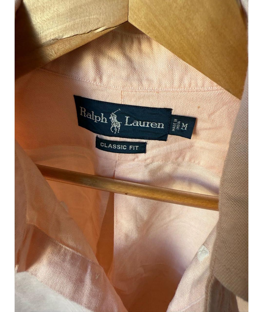 RALPH LAUREN Коралловая хлопковая кэжуал рубашка, фото 3